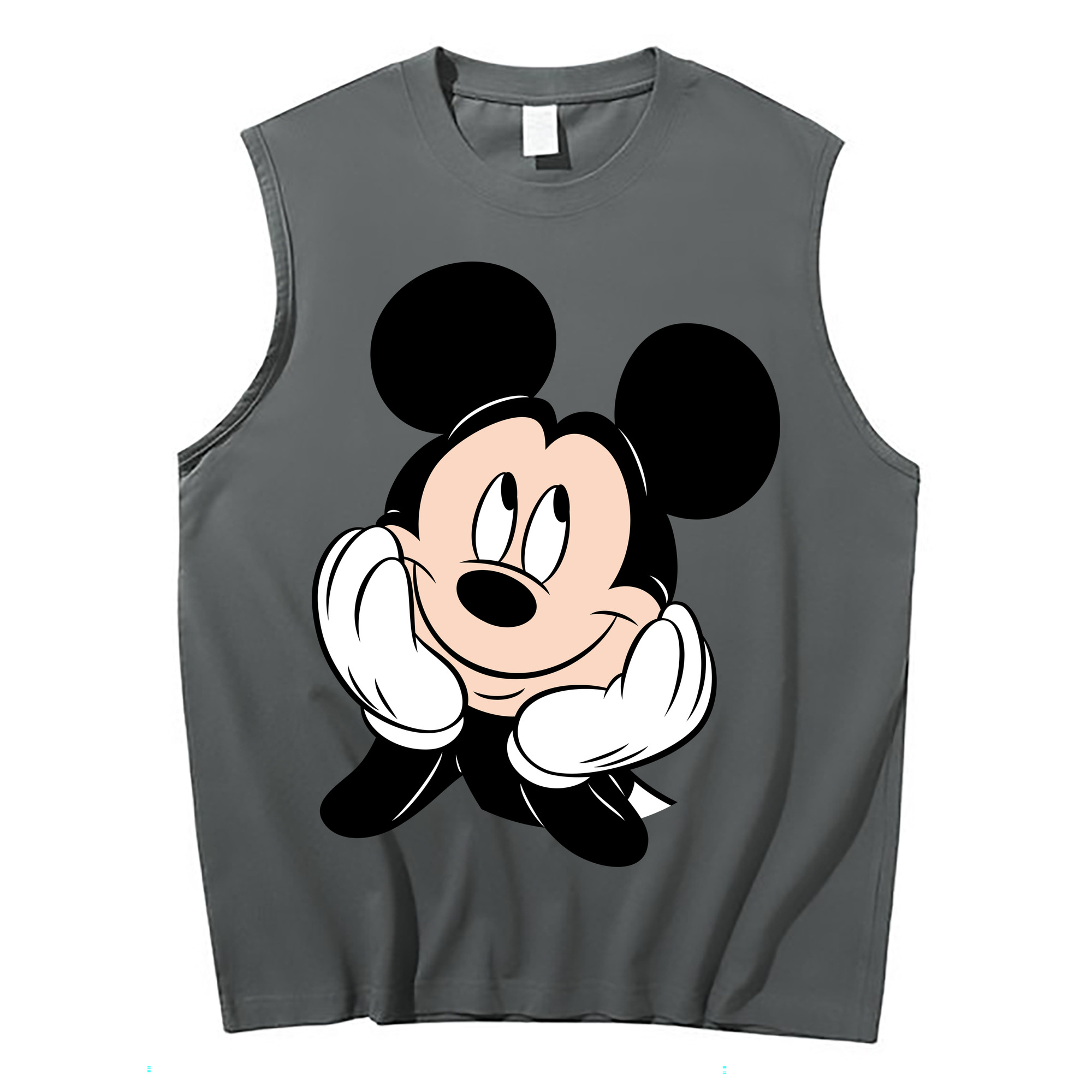 （画像用） ミッキーマウス Mickey Mouse コットン100％タンクトップ（フロントプリント）